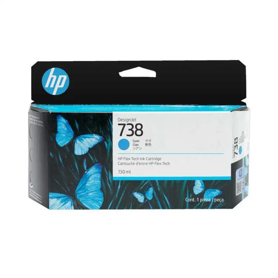 HP 738 - 498N5A Mavi Orjinal Kartuş