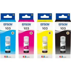 Epson 103 L3110 L3111 L3150 L3151 4 Renk Orjinal Mürekkep Seti