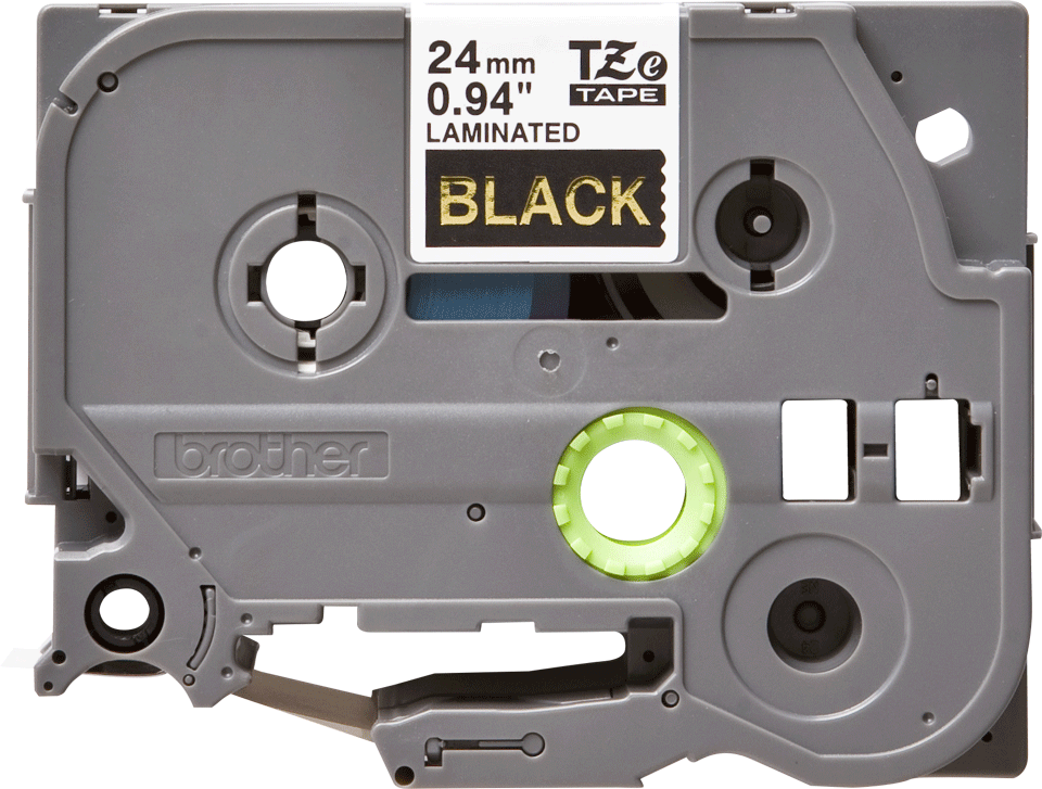 TZe-354 24mm Siyah üzerine Altın Laminasyonlu Etiket 