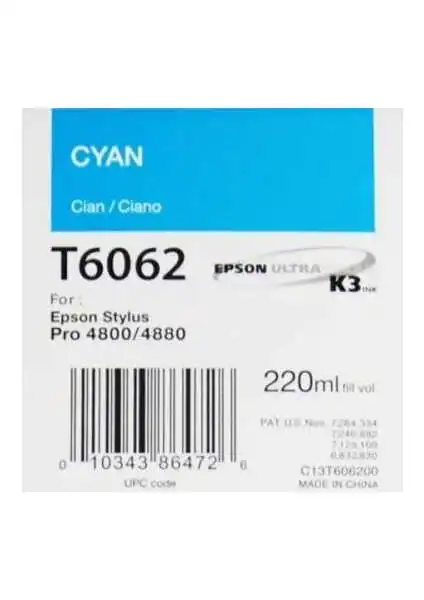Epson T6062-C13T606200 Mavi Orjinal Kartuş