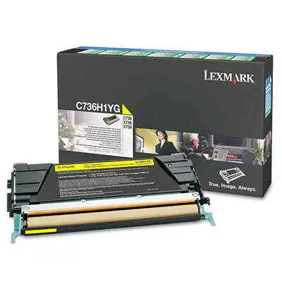Lexmark C736-C736H1YG Sarı Orjinal Toner Yüksek Kapasiteli