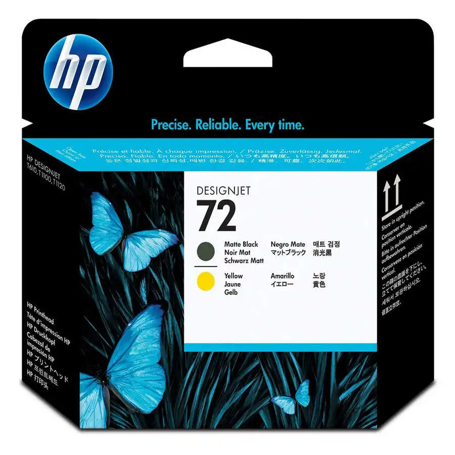 Hp 72-C9384A Orjinal Sarı Ve Mat Siyah Baskı Kafası