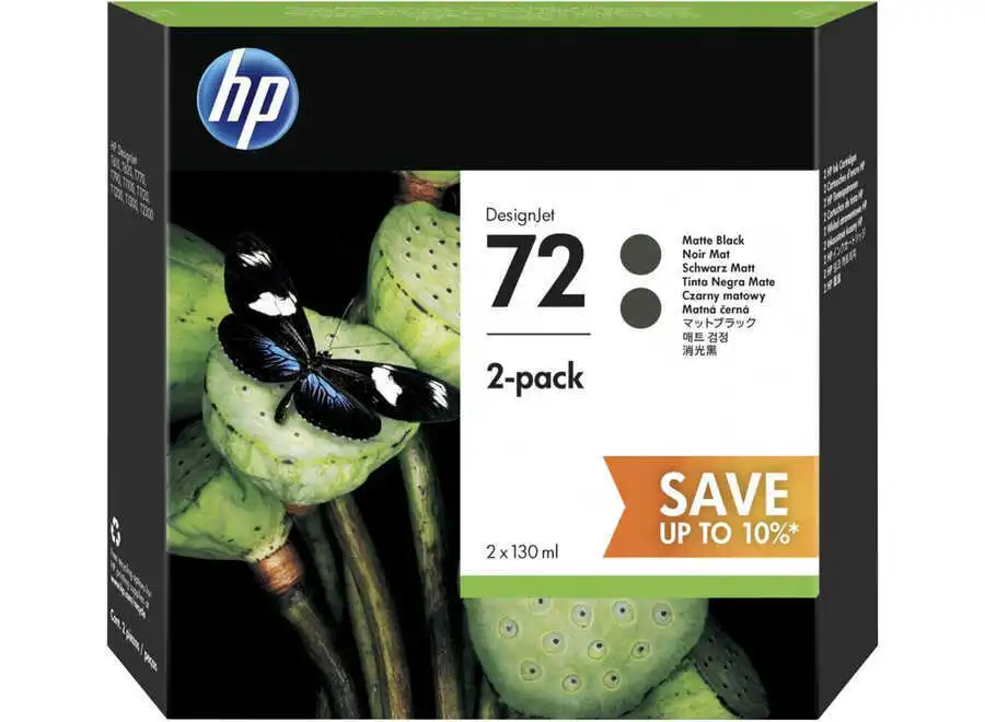 Hp 72-P2V33A Mat Siyah Orjinal Kartuş 2Li Paket