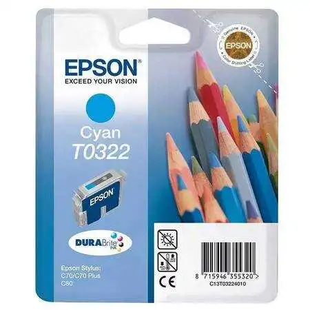 Epson T0322-C13T03224020 Mavi Orjinal Kartuş